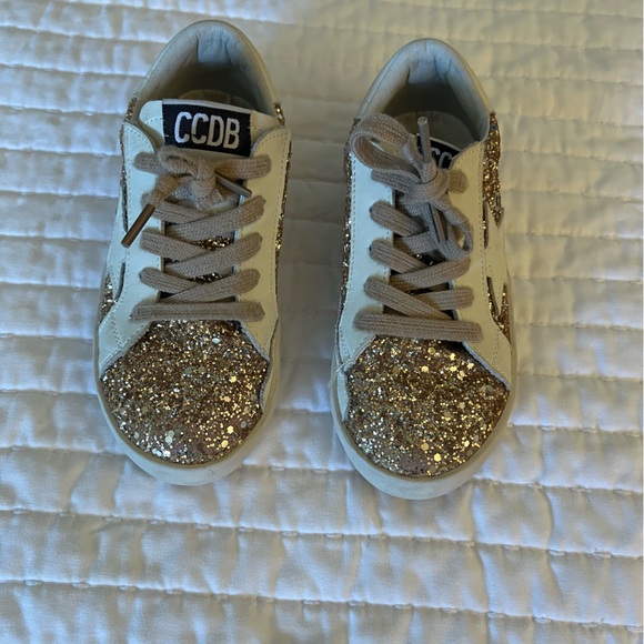 Gold Sparkle Girl Shoes - Picture 2 of 6